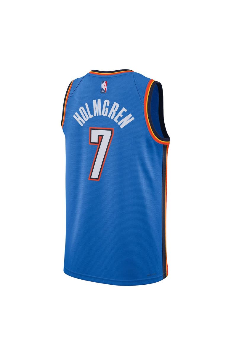 Nike Unisex Nike Chet Holmgren Oklahoma City Thunder Blue 2022 NBA Draft First Round Pick Player Swingman Jersey - Icon Edition, Alternate, color, Blue