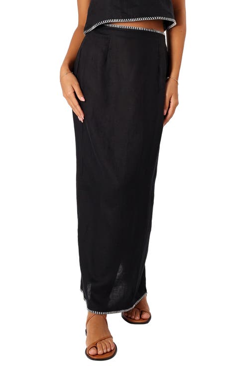 Odette Linen Midi Skirt