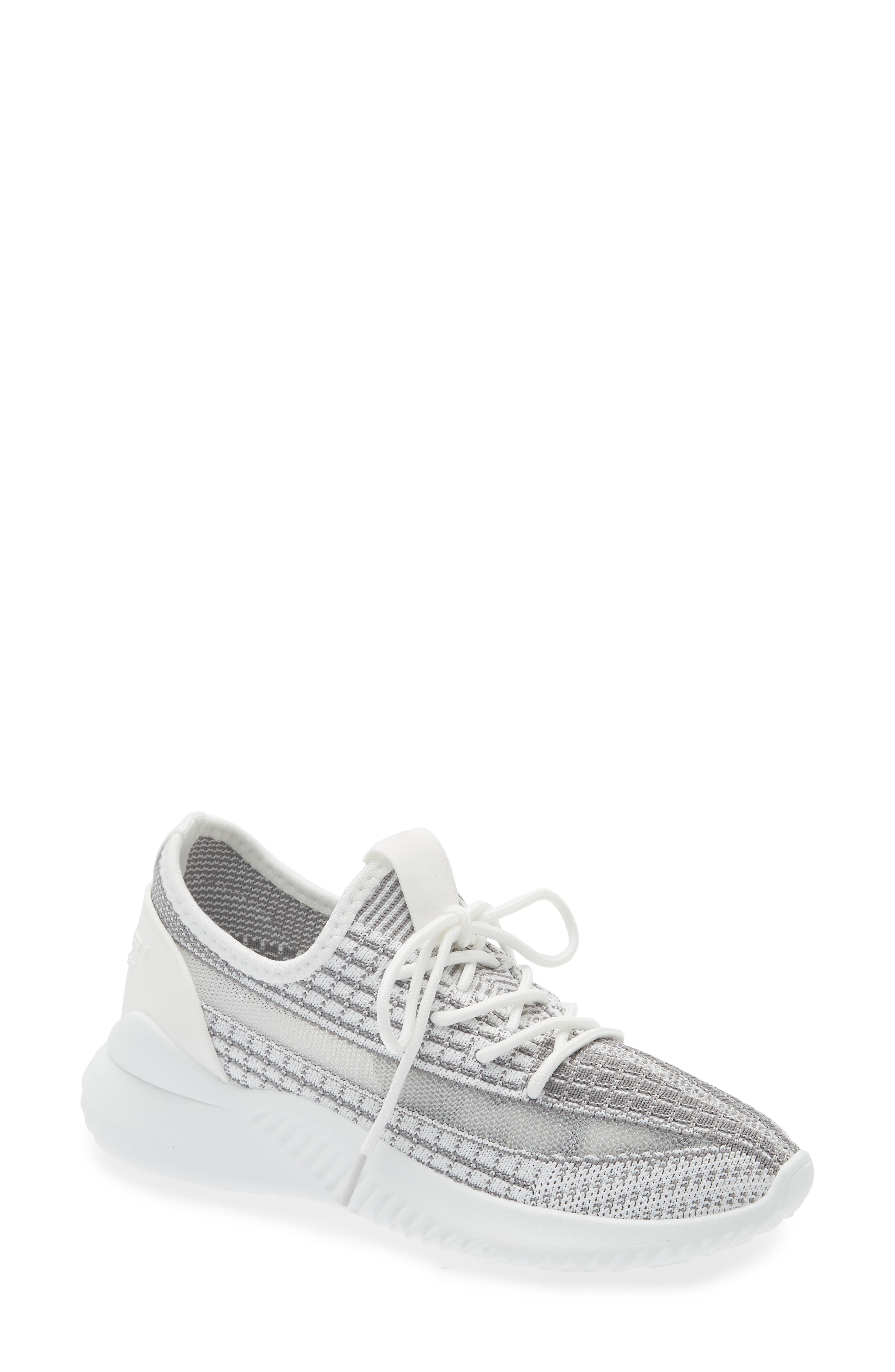 Patterned Knit Sneaker, Main, color, WHITE