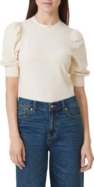 Habitual Gathered Sleeve Knit Top