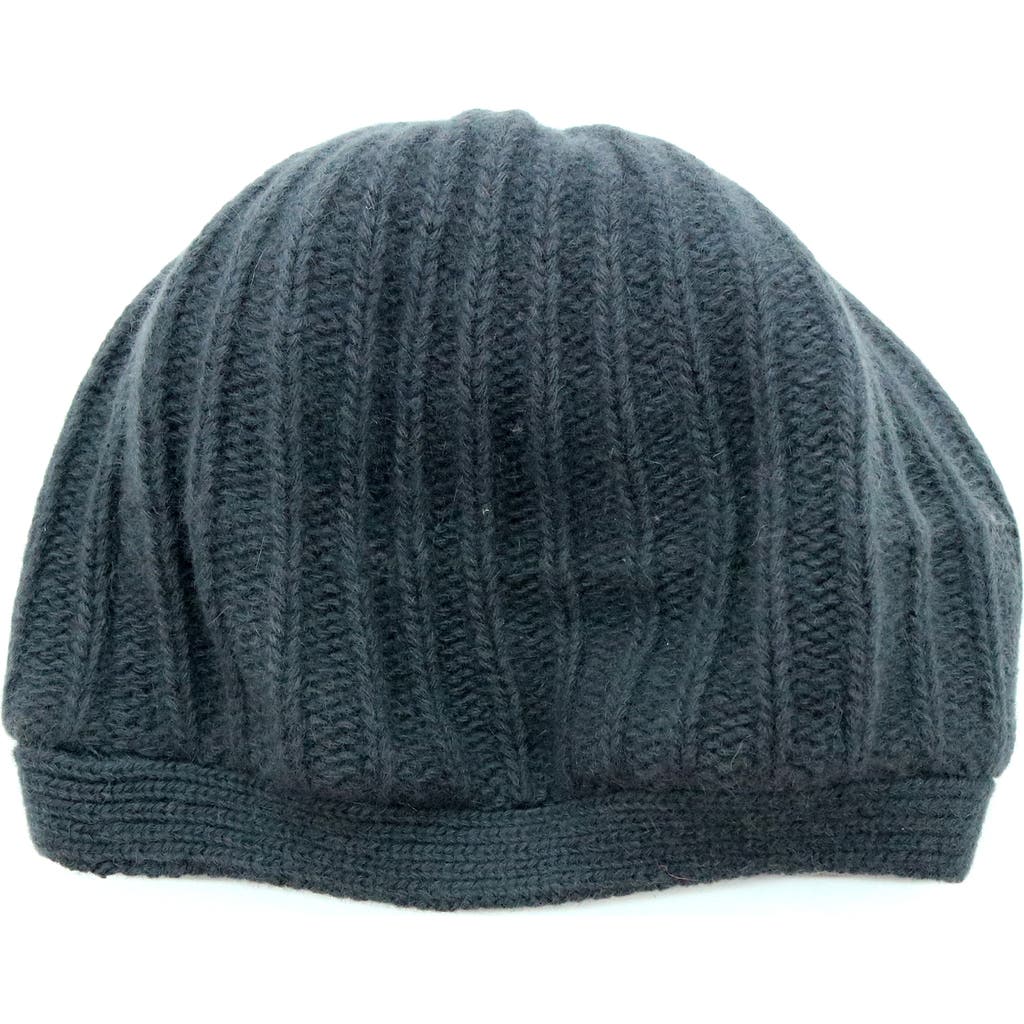 Portolano Rickrack Stitch Wool Blend Beanie In Gray