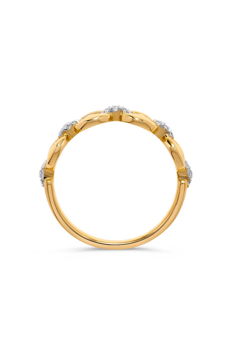 H.J. Namdar 14K Gold Diamond Puffed Mariner Link Ring, Alternate, color, Yellow Gold