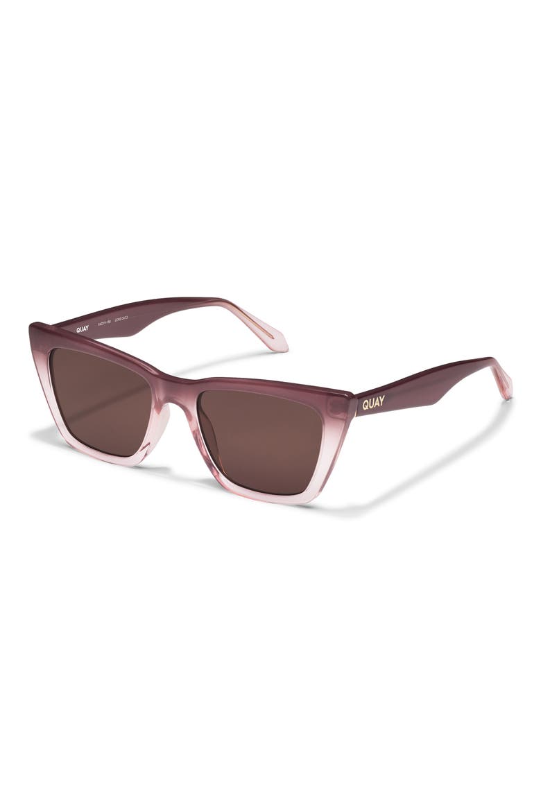 Call The Shots 54mm Gradient Cat Eye Sunglasses, Alternate, color, PLUM PEONY/ BROWN