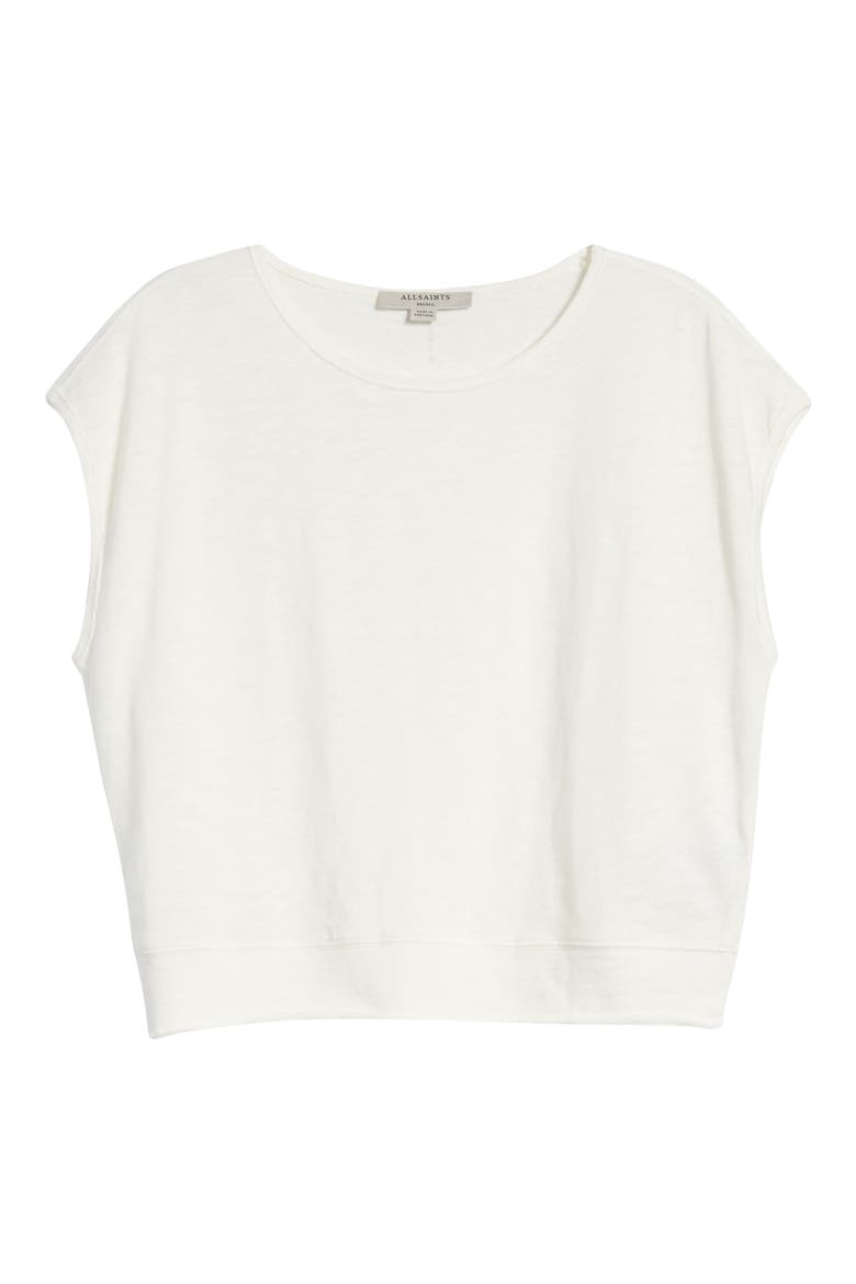Beth Slub Cotton T-Shirt, Alternate, color, CHALK WHITE
