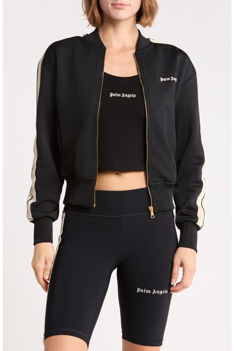 Logo Stripe Jacket, Main, color, BLACK/WHITE