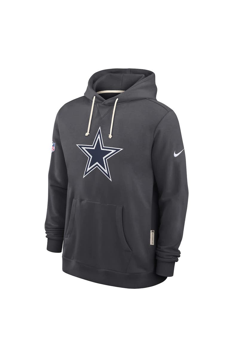 Nike Men's Nike Anthracite Dallas Cowboys Sideline Standard Issue Initial Home Dri-FIT Hoodie, Alternate, color, Anthracite