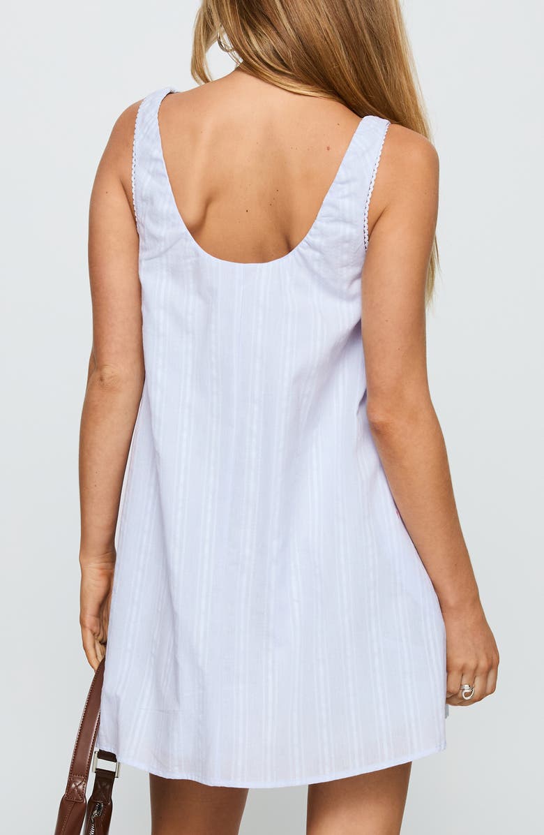 Princess Polly Antiquity Sleeveless Swing Minidress, Alternate, color, Blue