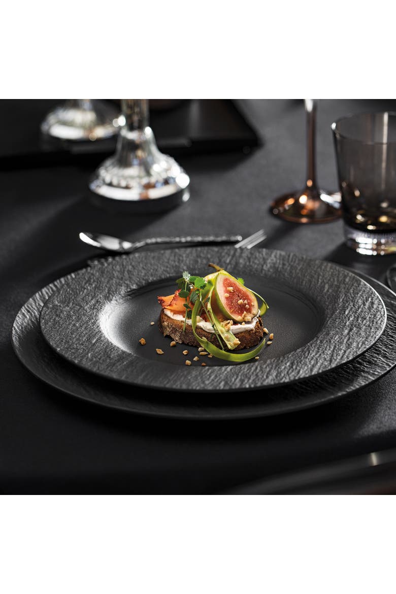Manufacture Rock Salad Plate, Alternate, color, black