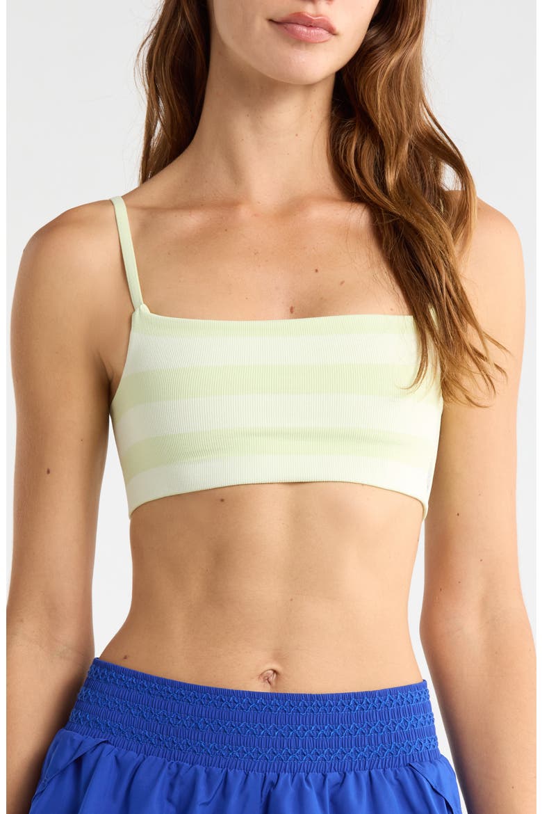 FP Movement Remember My Name Stripe Bra, Main, color, WHIPPED LIME COMBO