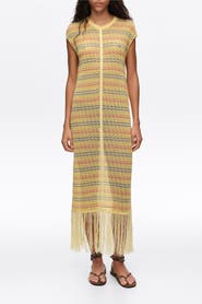 Bimba y Lola Sleeveless Knit Dress With Fringing