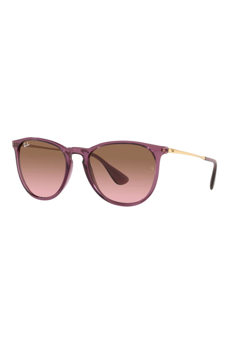 Erika 54mm Gradient Round Sunglasses, Alternate, color, VIOLET