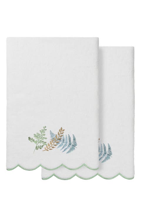 Fern Toss Scallop Pack of 2 Bath Towels