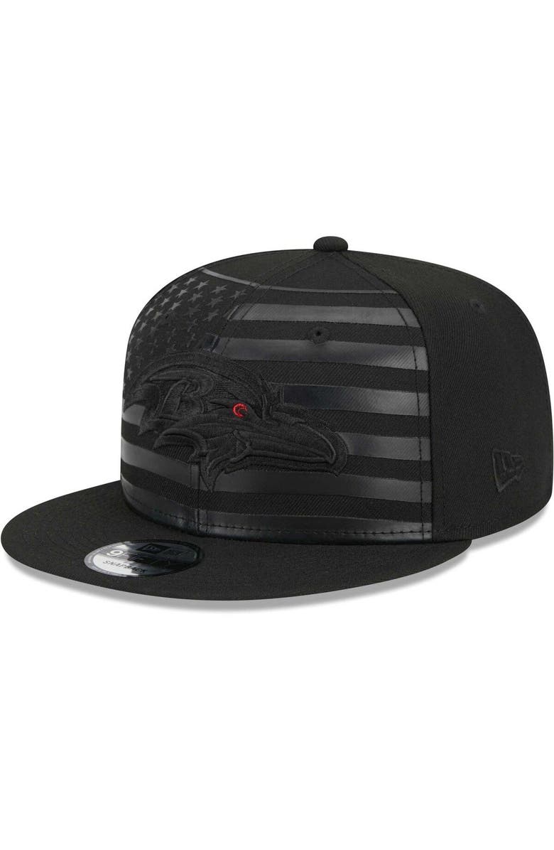 New Era Men's New Era Black Baltimore Ravens Independent 9FIFTY Snapback Hat, Main, color, 