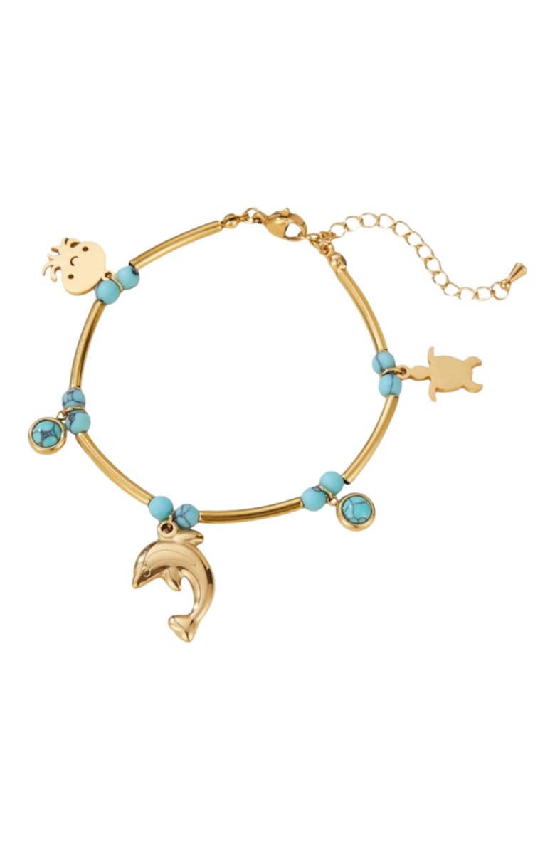 Hollywood Sensation Seabreeze Sparkle Turquoise Bracelet, Alternate, color, Gold