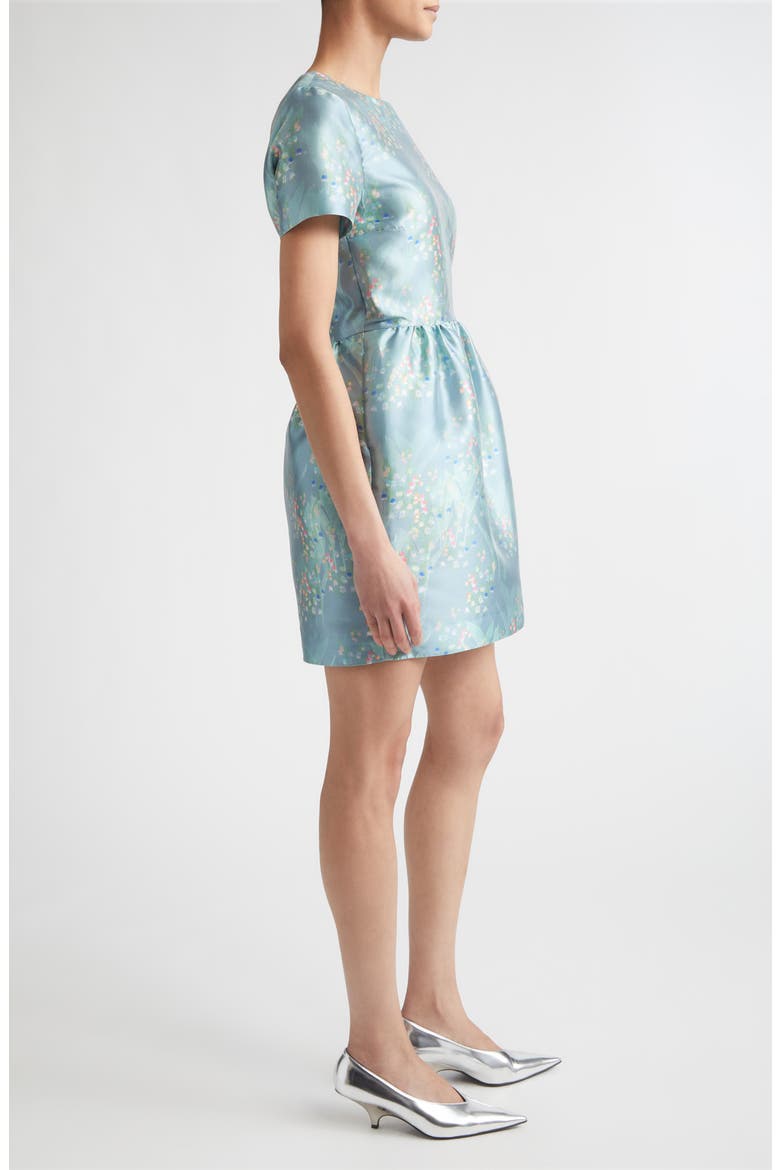 Lexi Print Satin Dress, Alternate, color, LILY OF THE VALLEY MULTICOLOR