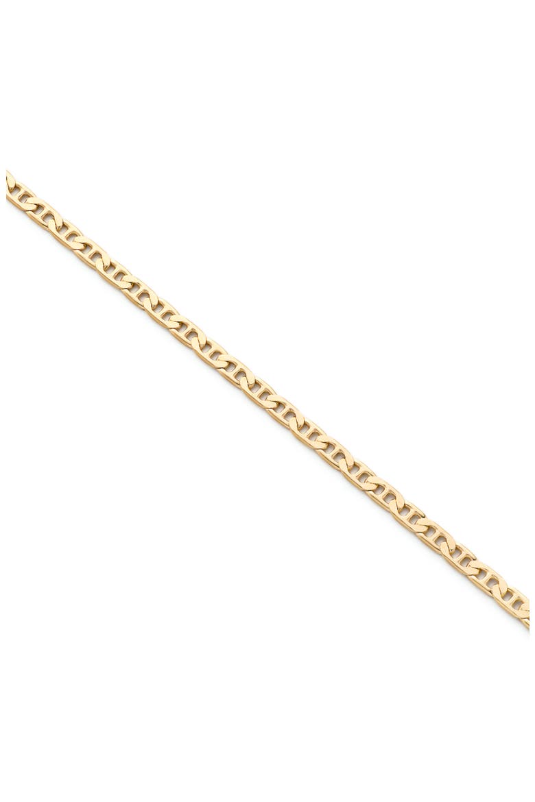 Solid Yellow Gold - Flat Mariner Chain Necklace, Alternate, color, Gold