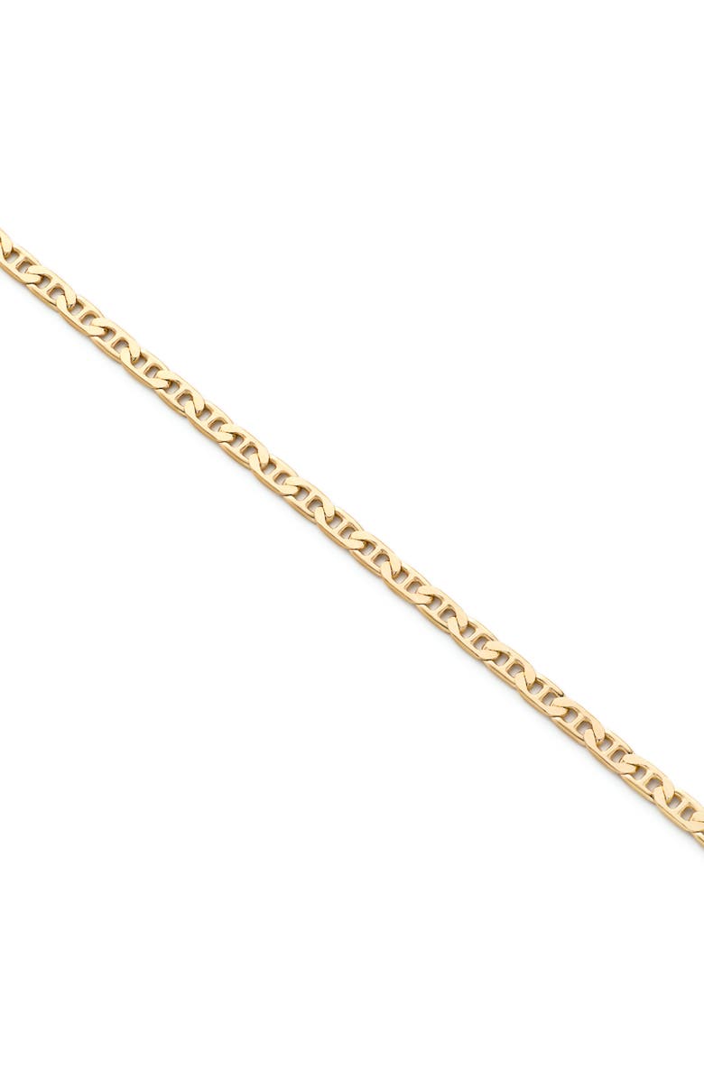 Ana Luisa Solid Yellow Gold - Flat Mariner Chain Necklace, Alternate, color, Gold