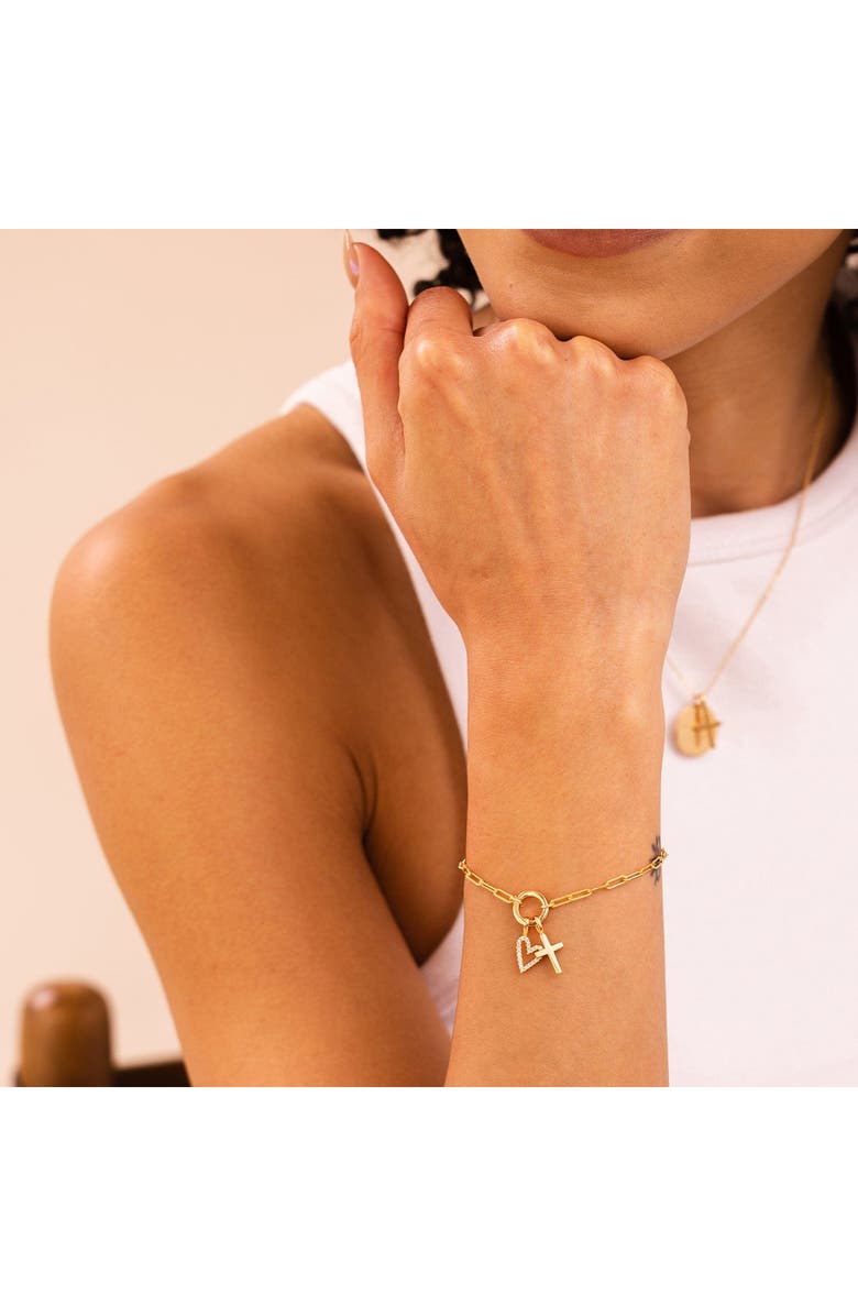 MADE BY MARY Cross Charm Pendant, Alternate, color, Gold