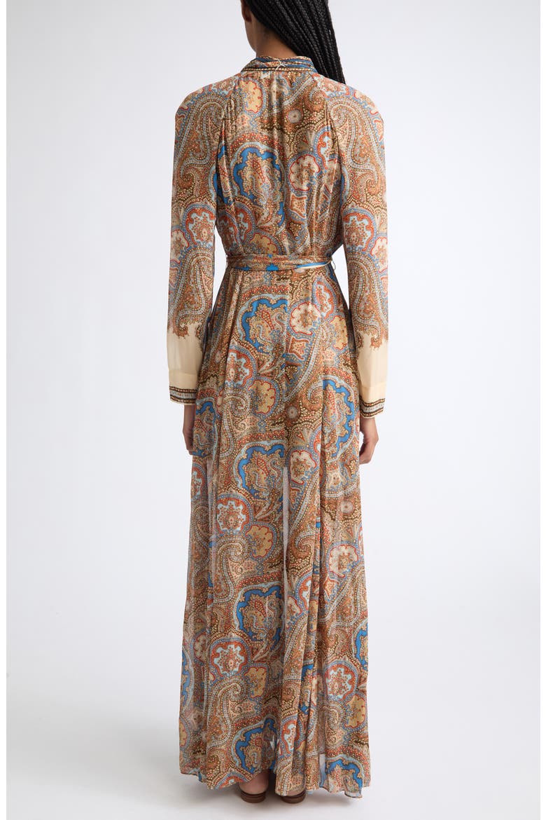 Clash Sheath Maxi Dress, Alternate, color, CREAM PAISLEY