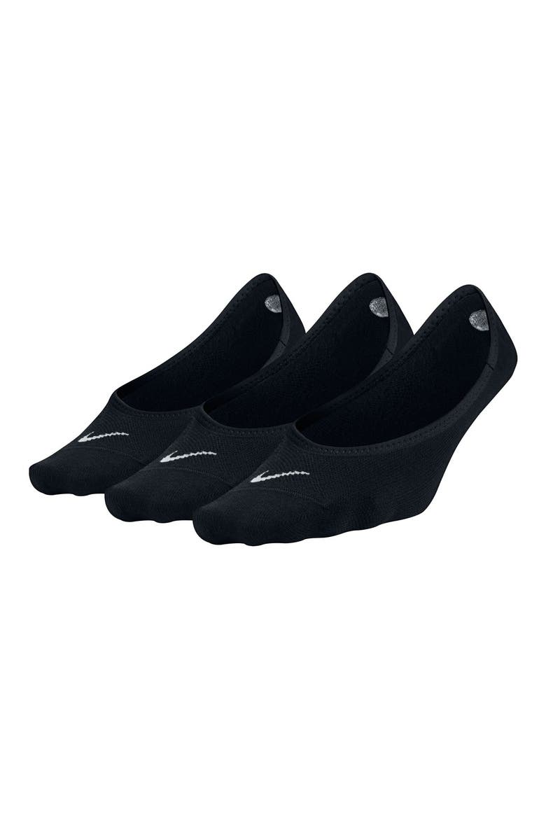 3-Pack No-Show Socks, Alternate, color, BLACK/ WHITE