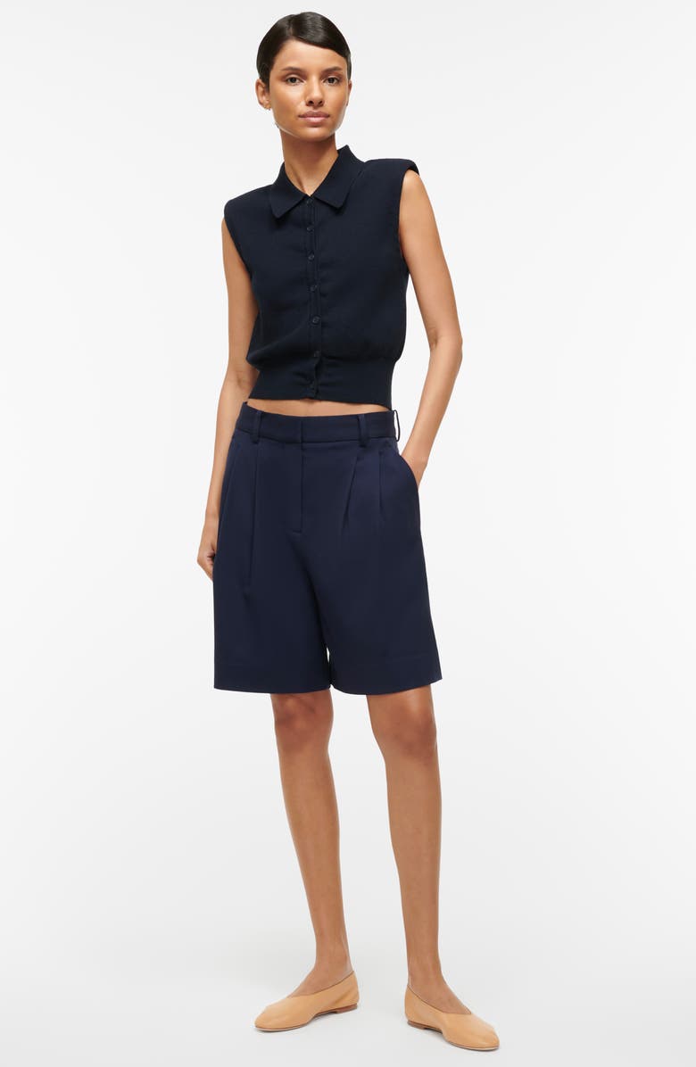 STAUD Nola Sleeveless Cotton & Cashmere Sweater, Alternate, color,