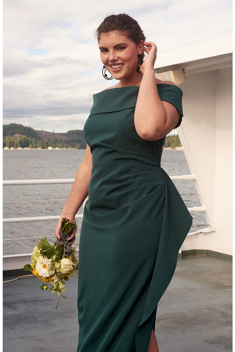 Sandra Trumpet Gown, Alternate, color, DARK MAGENTA