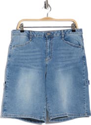 Madden Girl Denim Carpenter Shorts