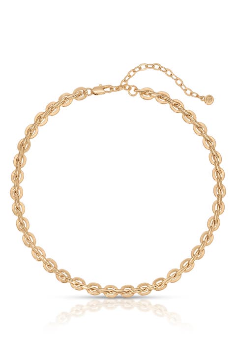 Simple Twisted Link Chain Necklace