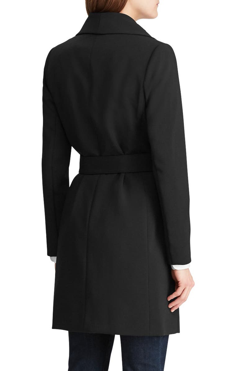 Lauren Ralph Lauren Crepe Wrap Coat, Alternate, color,