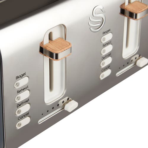 Swan Nordic Four Slice Toaster In Gray