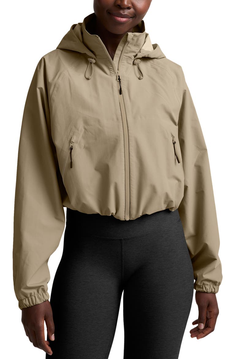 Cloudburst Adjustable Hooded Crop Jacket, Main, color, TAN