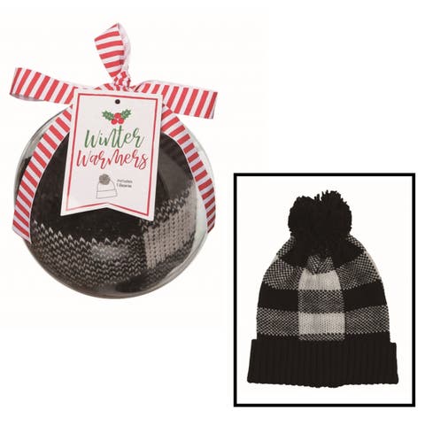 Acrylic Christmas Beanie Ball Ornament