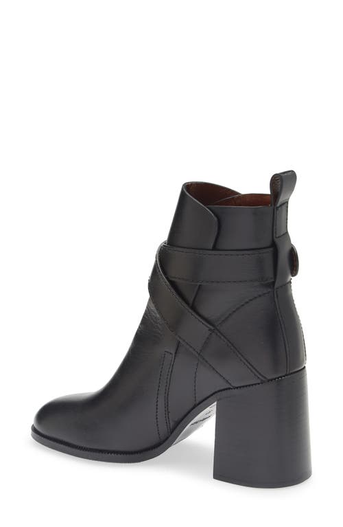 See By Chloé New Gaucho Block Heel Bootie In Black