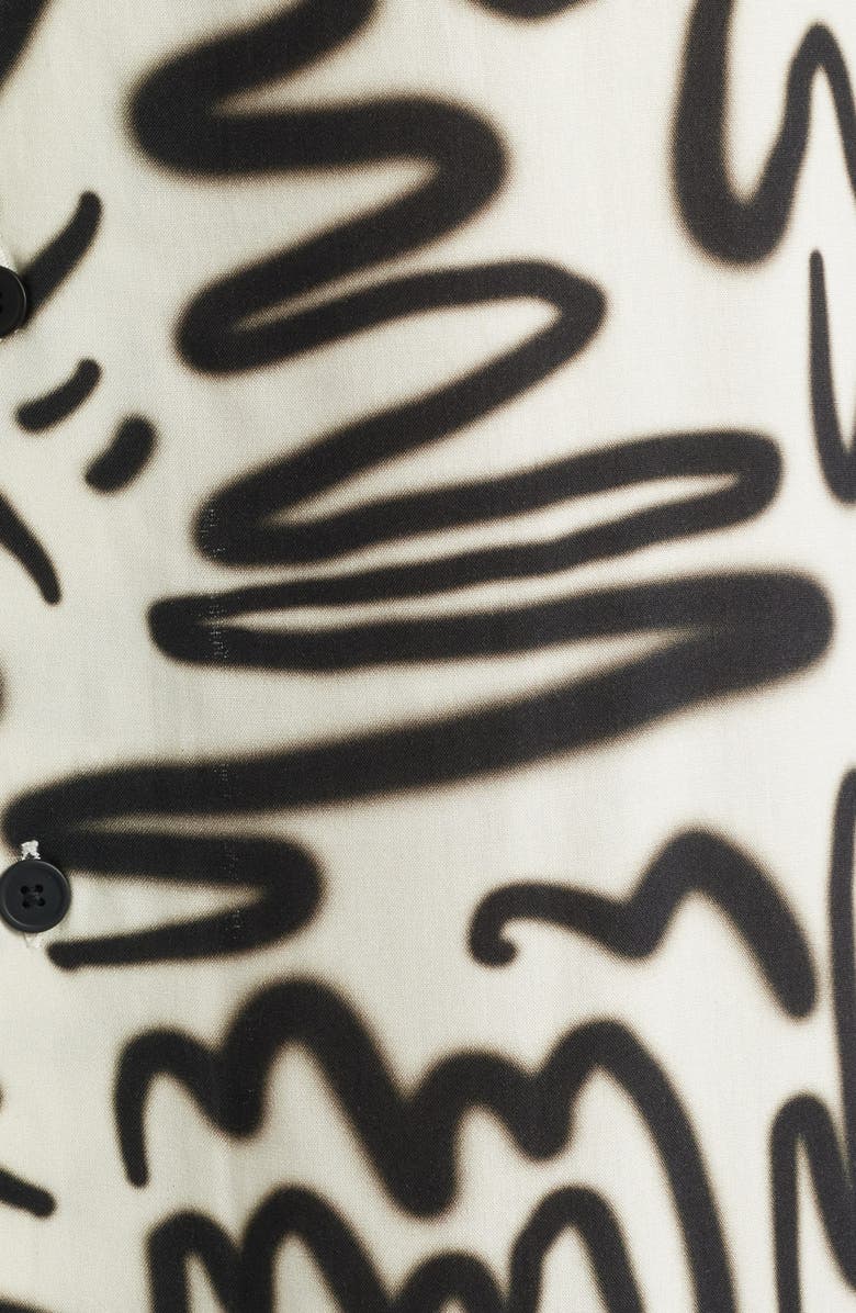 OAS Abstract Print Viscose Camp Shirt, Alternate, color, 