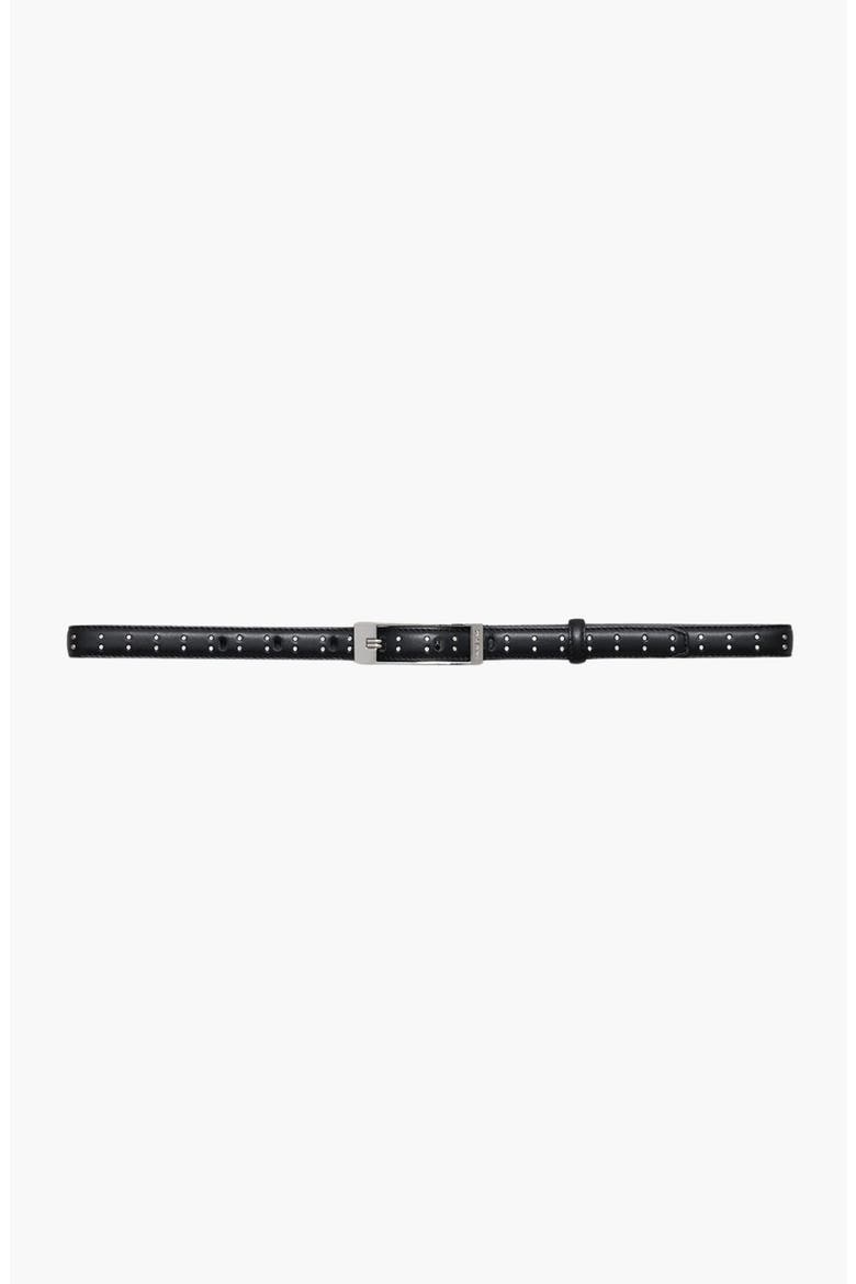 Elly Leather Stud Belt, Main, color, Black