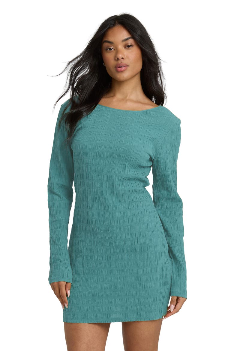Dream Life Long Sleeve Minidress, Alternate, color, BAY BLUE