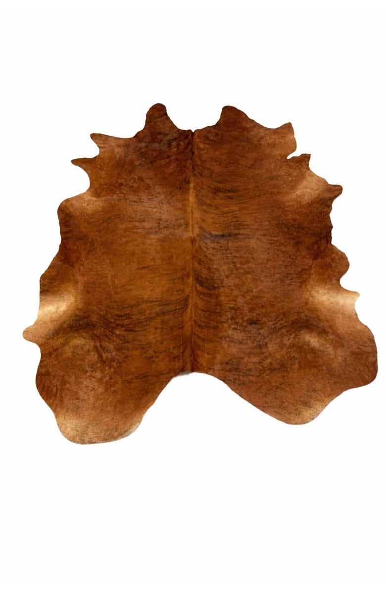 Rhacam Eco Hides Brindle Cowhide Rug 7'7" × 6'1", Main, color, Brindle