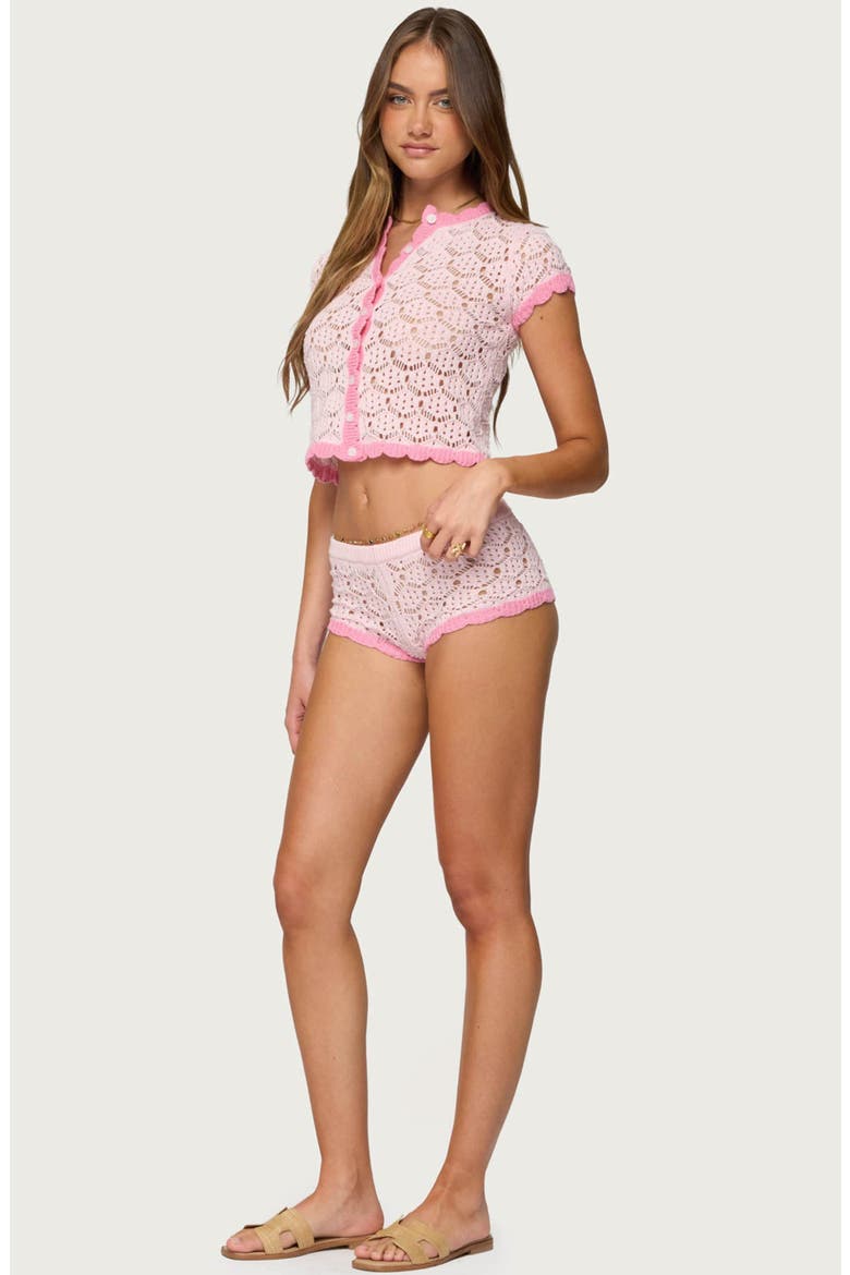 Elisa Open Stitch Shorts, Alternate, color, LIGHT-PINK