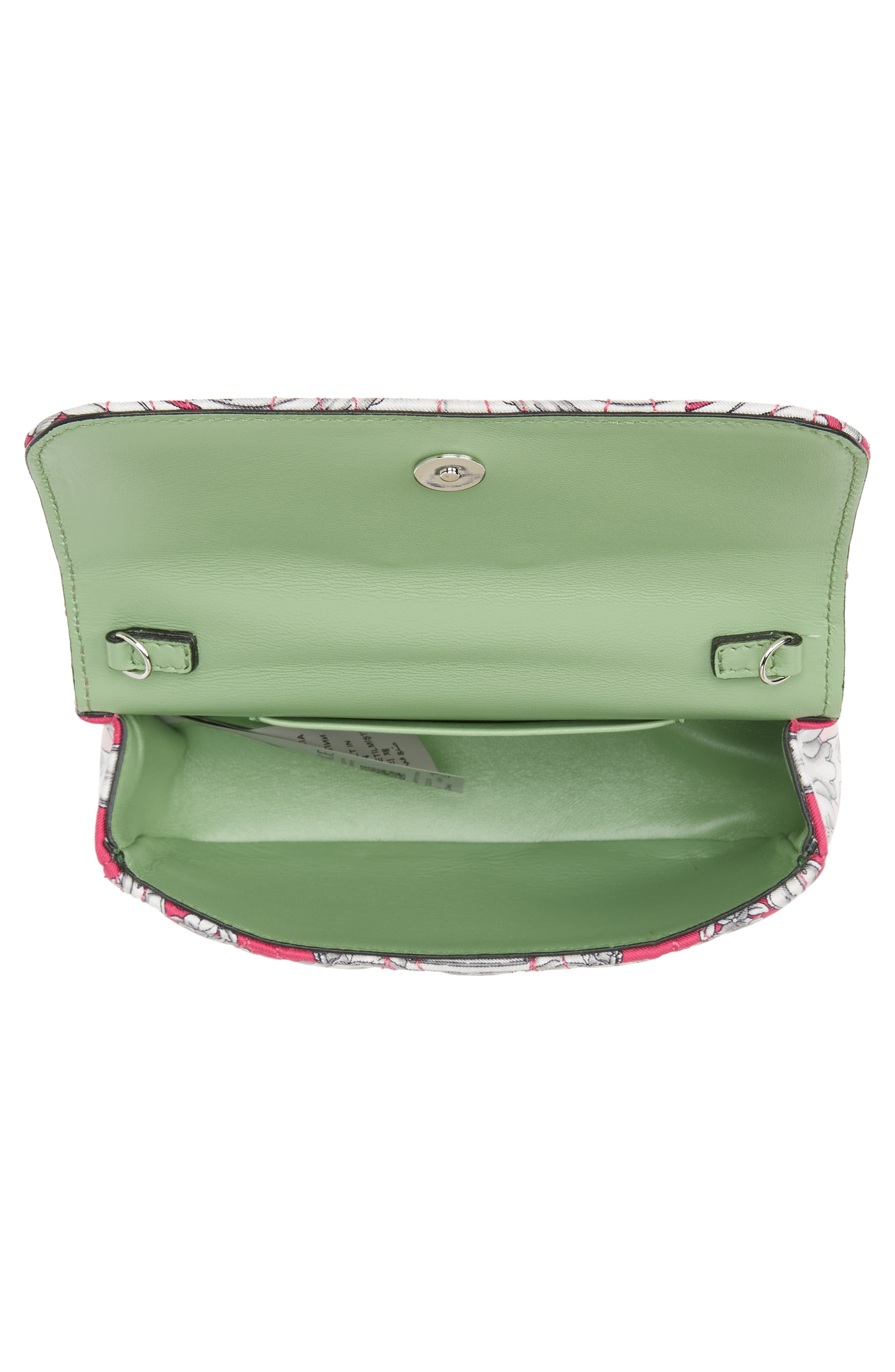 Versace Virtus Print Quilted Silk Twill Shoulder Bag, Alternate, color, 