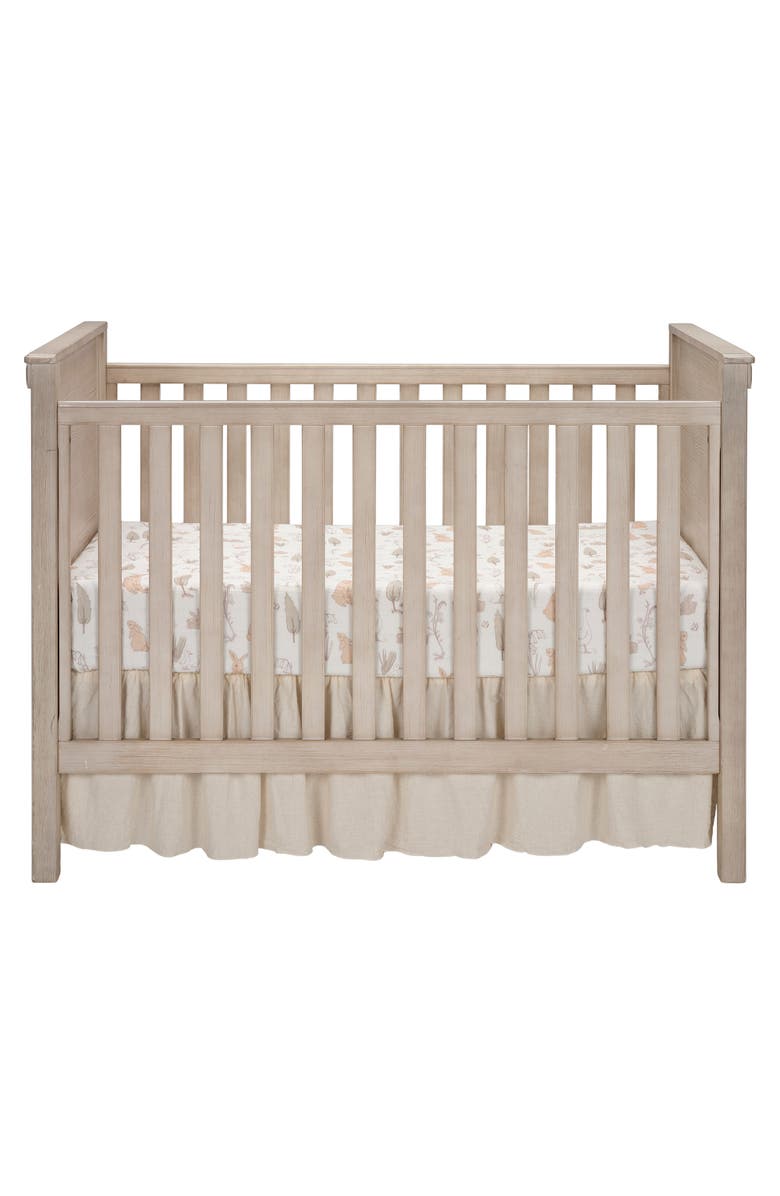 Lambs & Ivy Signature Bunny Hop Organic Cotton Muslin Baby Fitted Crib Sheet, Alternate, color, Cream