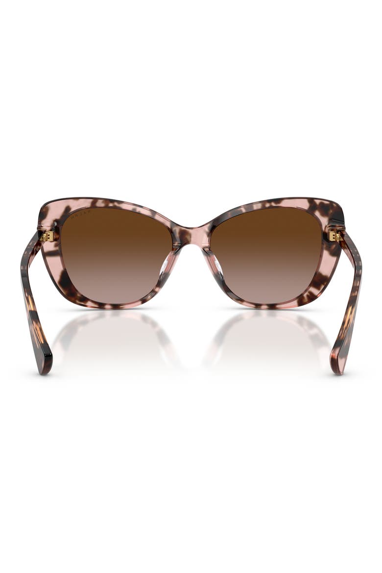 RA5329U 56mm Gradient Butterfly Sunglasses, Alternate, color, PINK HAVANA / BROWN GRADIENT