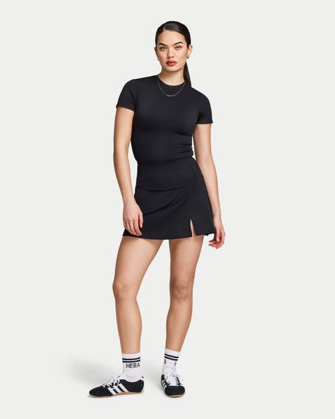 Essential High Waisted Side Split Skort