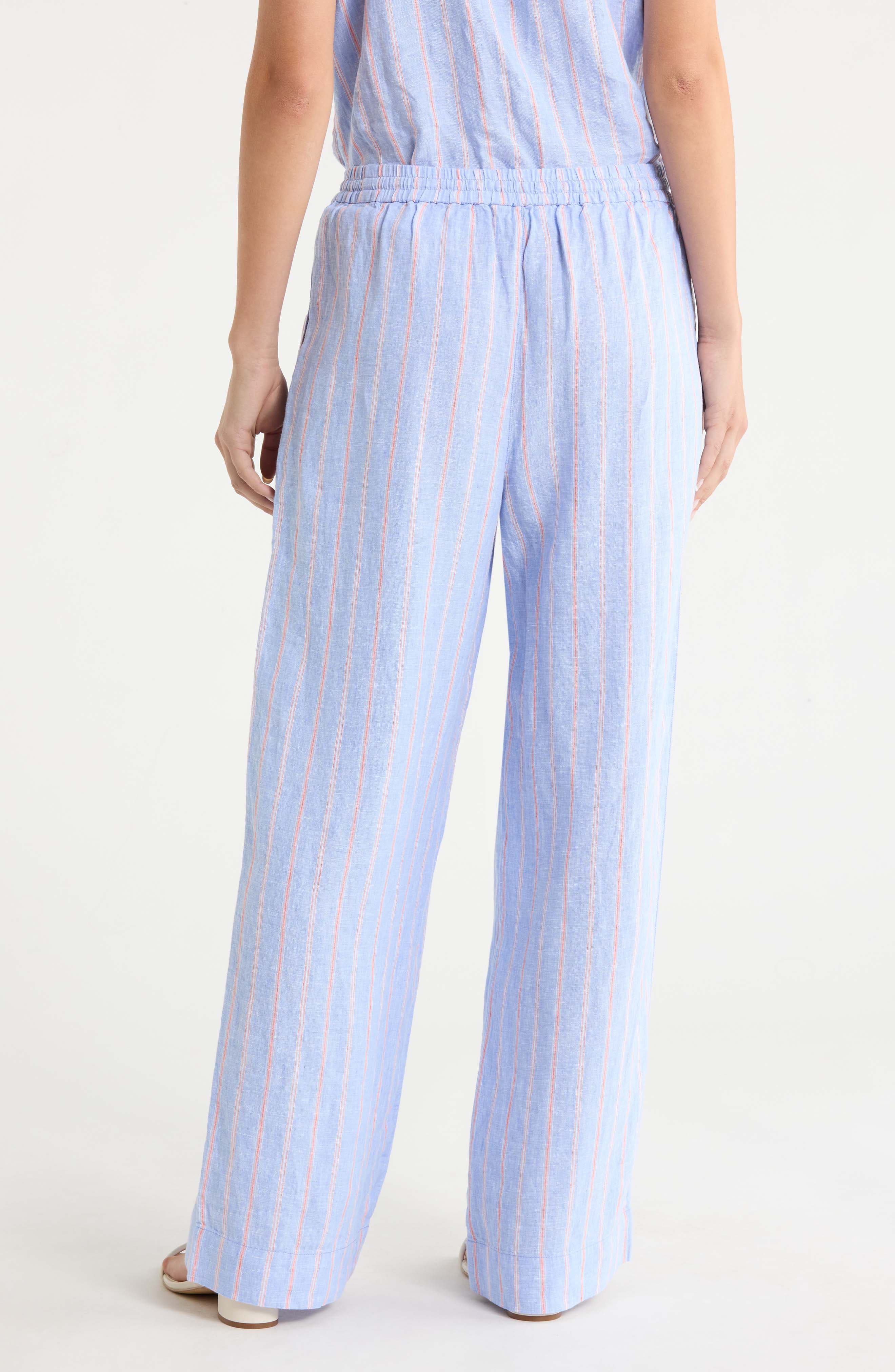 Tommy Bahama Sea Salt Bay Stripe Linen Drawstring Pants (Women ...