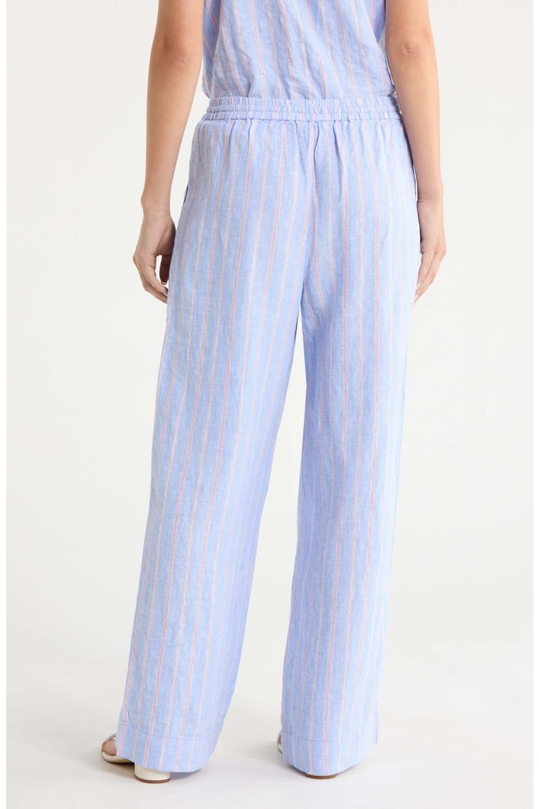 Sea Salt Bay Stripe Linen Drawstring Pants, Alternate, color, GRAPE POOLS