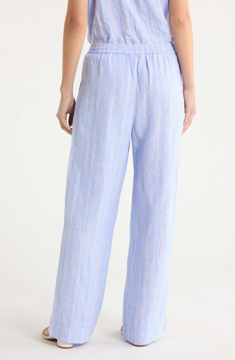 Tommy Bahama Sea Salt Bay Stripe Linen Drawstring Pants, Alternate, color, Grape Pools