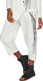 LUUKAA Eli Printed Linen Cotton Blended Pants