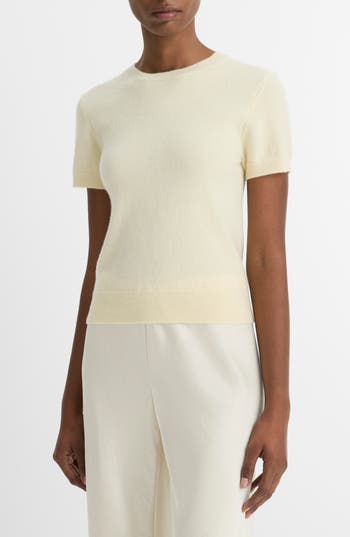 Vince Short-sleeve Cashmere-blend Tee