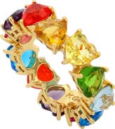 Kurt Geiger London Heart Crystal Tennis Ring