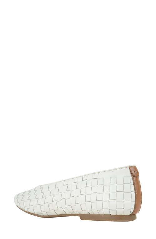 Gentle Souls By Kenneth Cole Willow Woven Flat In Stone Leather