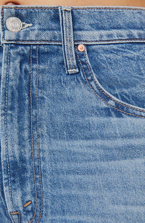 Mother The Tripper Ankle Fray Jeans In All Over The Map In Blue